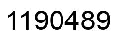 Number 1190489 black image