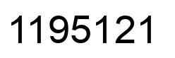 Number 1195121 black image