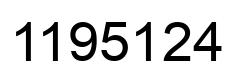 Number 1195124 black image