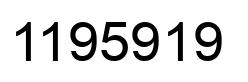 Number 1195919 black image