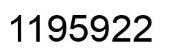 Number 1195922 black image