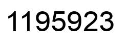 Number 1195923 black image