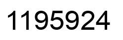 Number 1195924 black image