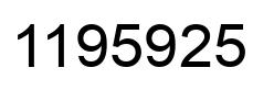 Number 1195925 black image