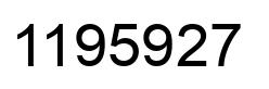 Number 1195927 black image