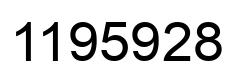 Number 1195928 black image