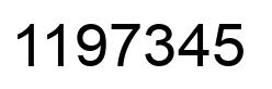 Number 1197345 black image
