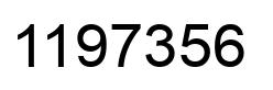 Number 1197356 black image