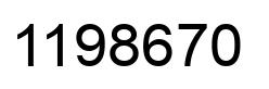 Number 1198670 black image