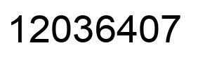 Number 12036407 black image
