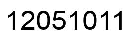 Number 12051011 black image