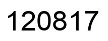 Number 120817 black image