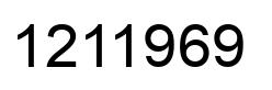Number 1211969 black image