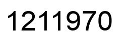 Number 1211970 black image