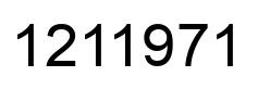 Number 1211971 black image