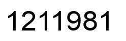 Number 1211981 black image
