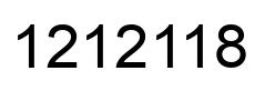 Number 1212118 black image