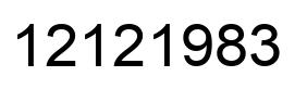 Número 12121983 imagen negro