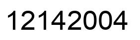 Número 12142004 imagen negro