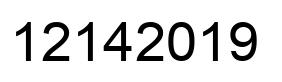 Number 12142019 black image