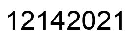 Number 12142021 black image