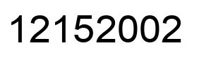 Número 12152002 imagen negro