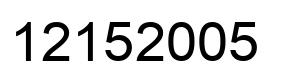 Número 12152005 imagen negro