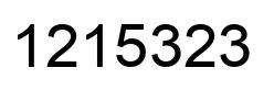 Number 1215323 black image