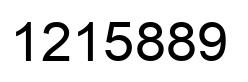 Number 1215889 black image