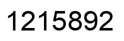 Number 1215892 black image