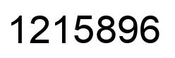 Number 1215896 black image