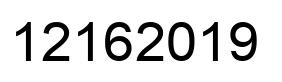 Number 12162019 black image