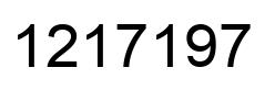 Number 1217197 black image