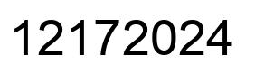 Number 12172024 black image