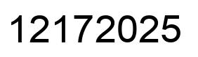 Number 12172025 black image