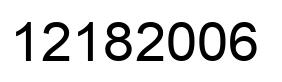 Number 12182006 black image