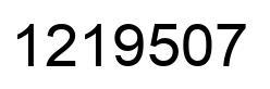 Number 1219507 black image