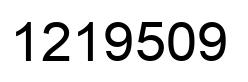 Number 1219509 black image