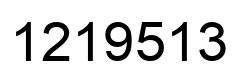 Number 1219513 black image