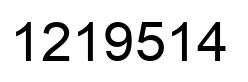 Number 1219514 black image