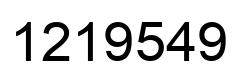 Number 1219549 black image