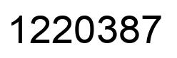 Number 1220387 black image