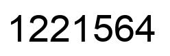 Number 1221564 black image