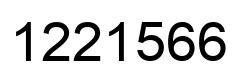 Number 1221566 black image