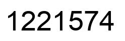 Number 1221574 black image