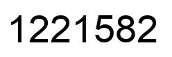 Number 1221582 black image
