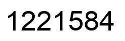 Number 1221584 black image