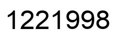 Número 1221998 imagen negro