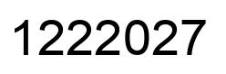 Number 1222027 black image