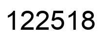 Número 122518 imagen negro